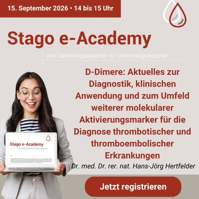 Stago e-Academy D-Dimere 15.09.2026 popup